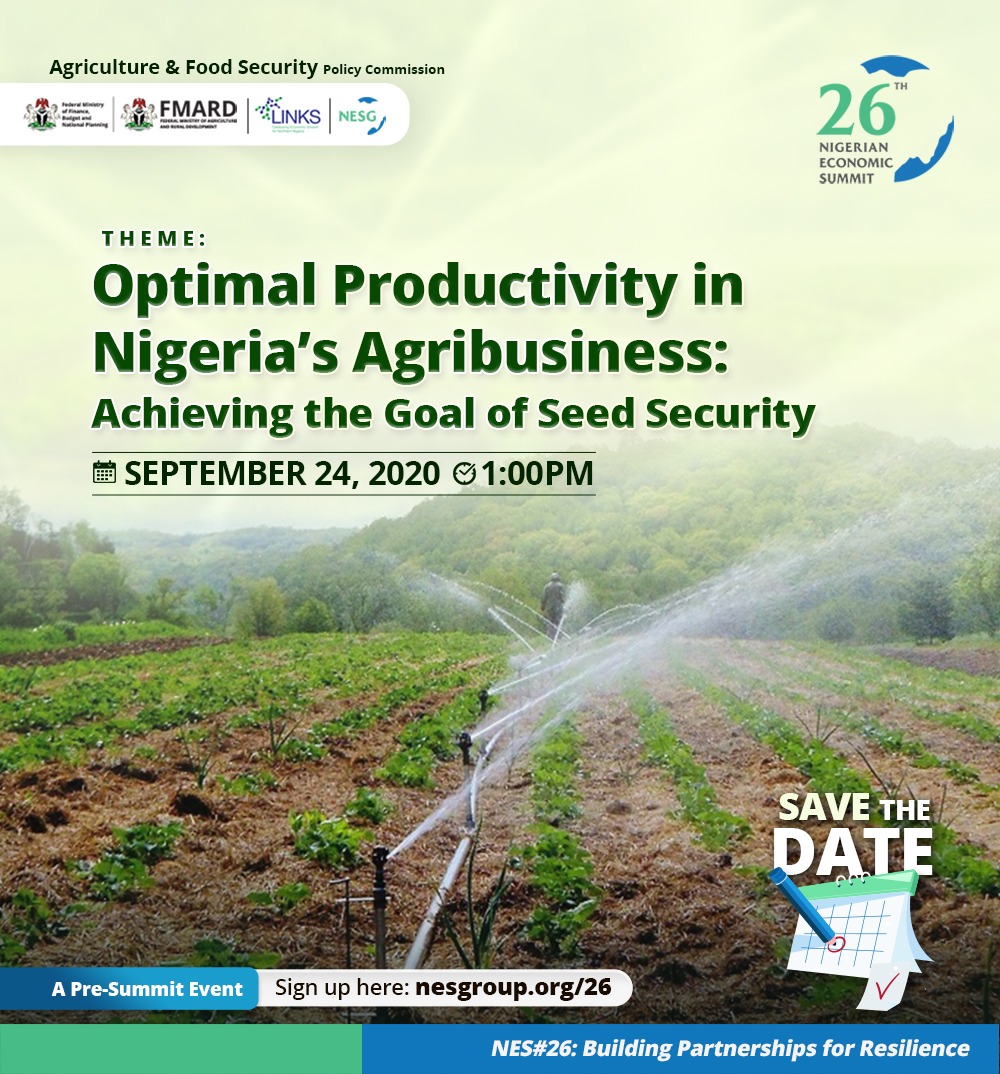 Optimal Productivity in Nigeria’s Agribusiness: Achieving the Goal of Seed Security, The Nigerian Economic Summit Group, The NESG, think-tank, think, tank, nigeria, policy, nesg, africa, number one think in africa, best think in nigeria, the best think tank in africa, top 10 think tanks in nigeria, think tank nigeria, economy, business, PPD, public, private, dialogue, Nigeria, Nigeria PPD, NIGERIA, PPD